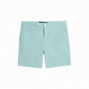 TREASURE & Bond Drawstring elastic waist shorts men's Slim fit Teal